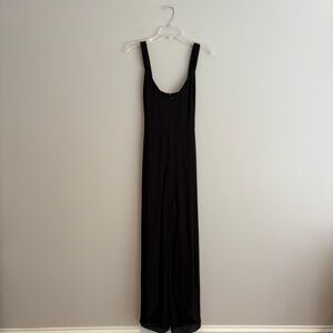 White House Black Market Black Chiffon Jumpsuit